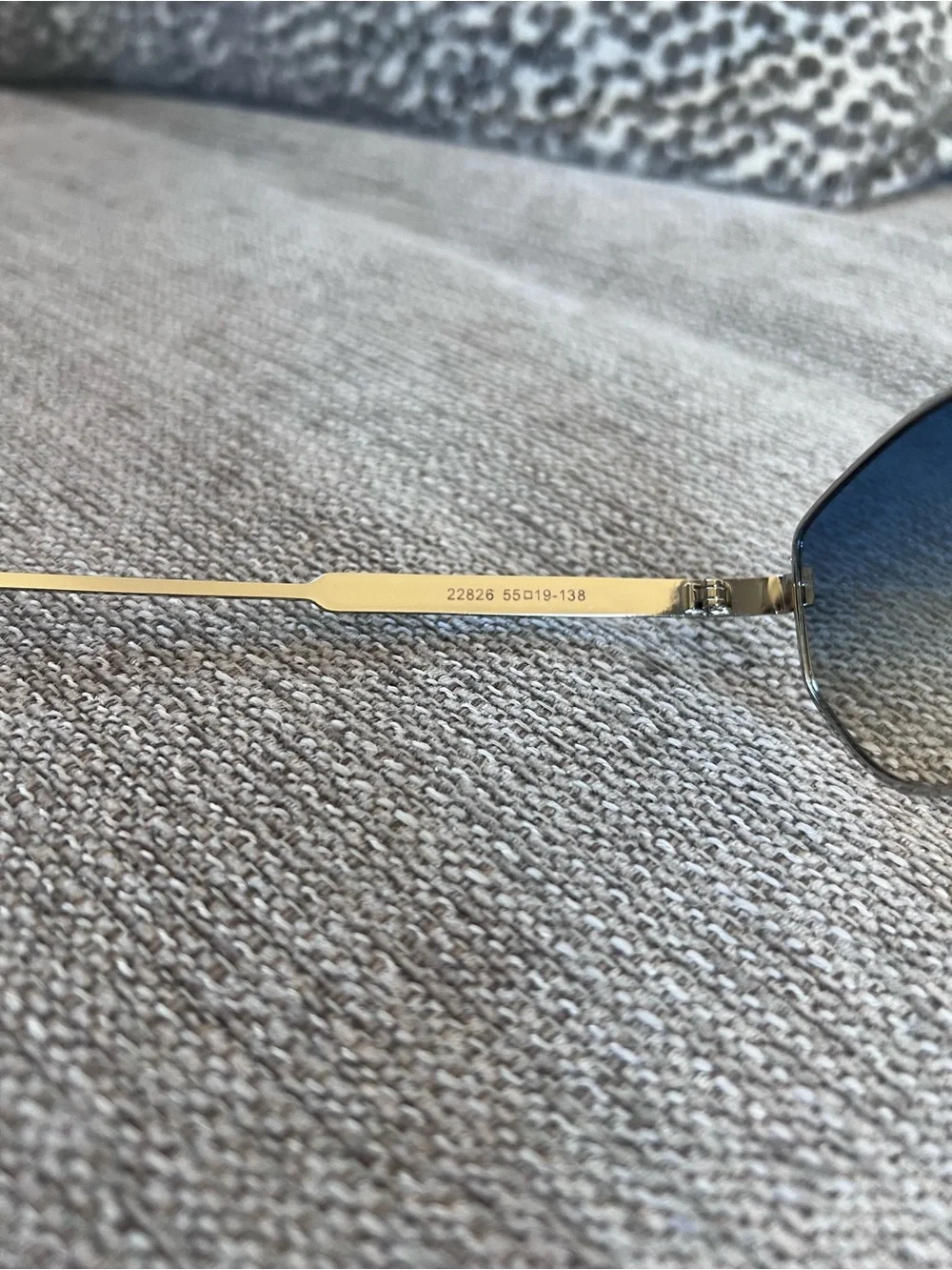 Dior Silver Frame Blue Gradient Sunglasses